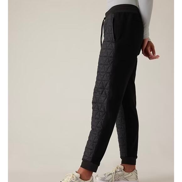 ATHLETA Quilted Solstice Jogger Pants Black 6 Tall - Picture 11 of 11